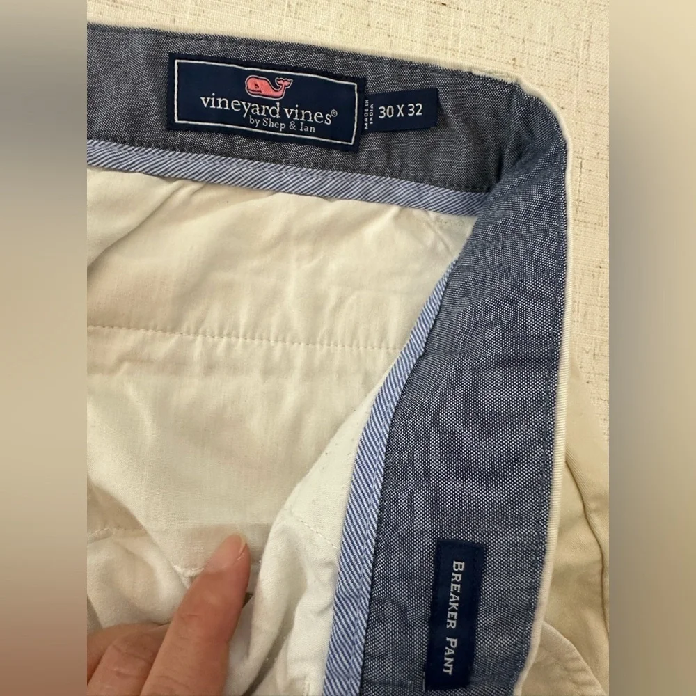 Vineyard Vines Tan Chinos with Blue Details